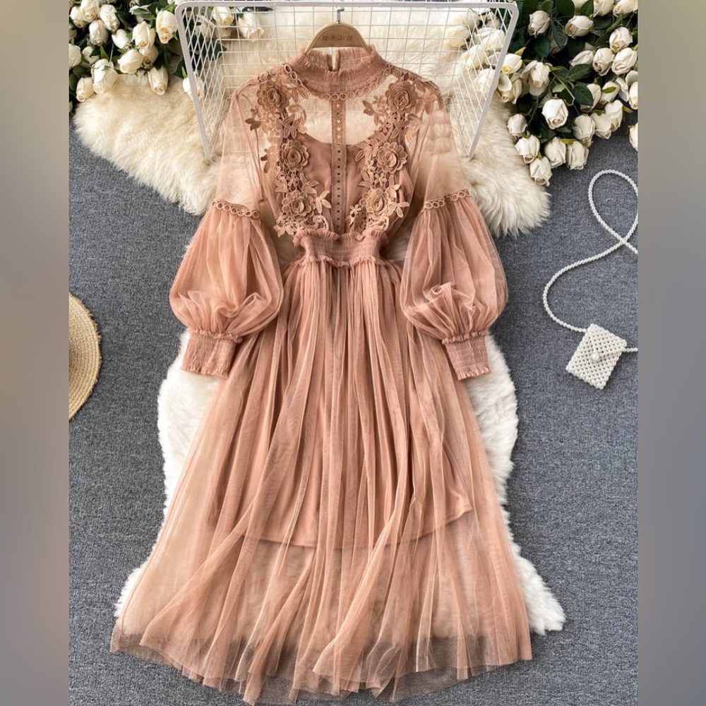 Blush Embroidered Dress